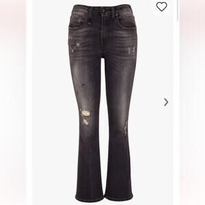R13 kick fit cropped flare strummer wash‎ sz 28